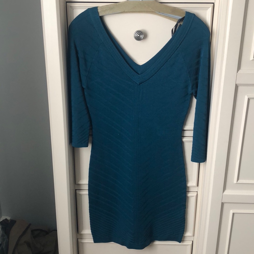 Bebe size small - teal blue bodycon dress